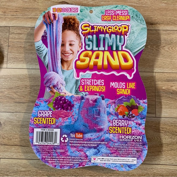 New! Slimygloop Slimy Sand Grape Berry Scented Slime Molding Sand Gloop Goop - Picture 5 of 6